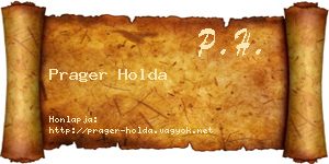 Prager Holda névjegykártya